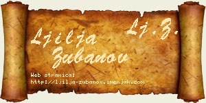 Ljilja Zubanov vizit kartica